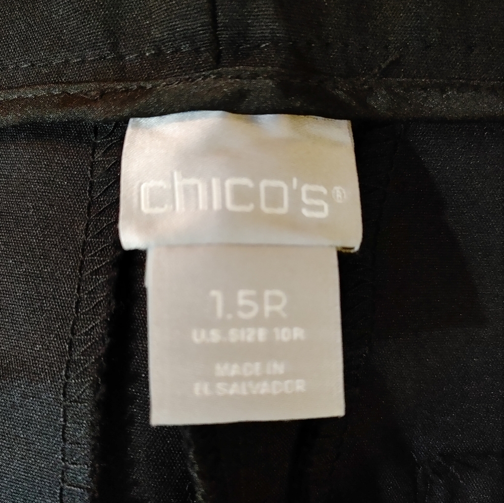 CHICO'S FLEX WAISTBAND ANKLE TROUSER, BLACK CHICO'S 1.5R/ US 10R - Picture 8 of 10